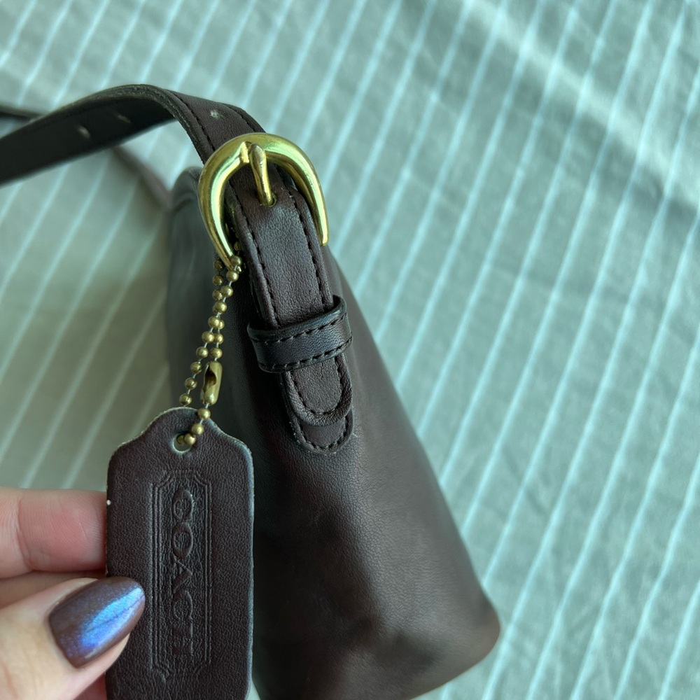 Vintage Coach 4107 SoHo Mini Basket Bag in Mahogany & Brass Hardware - Picture 7 of 10